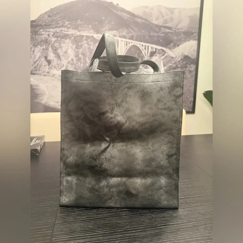 NWOT Mary Kay Charcoal Gray Tote Bag Faux Leather Purse